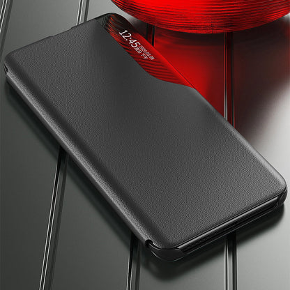 Eco Leather View Case elegant case with a flip cover and stand function for Samsung Galaxy S22 + (S22 Plus) black_10