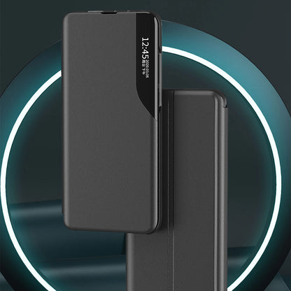 Eco Leather View Case elegant case with a flip cover and stand function for Samsung Galaxy S22 + (S22 Plus) black_5