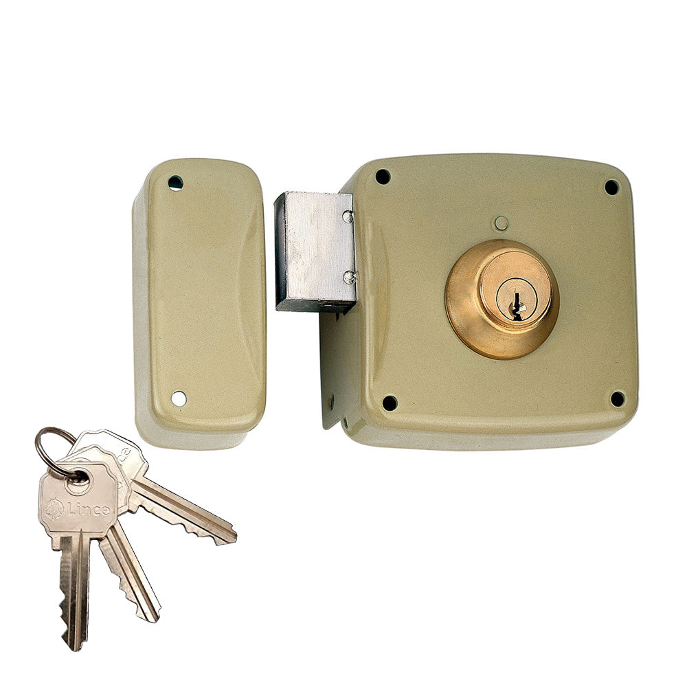 Fechadura de sobreposiÃ§Ã£o com cilindro 5124a entrada 120mm, Ã  esquerda 95124ahe12i lince_0