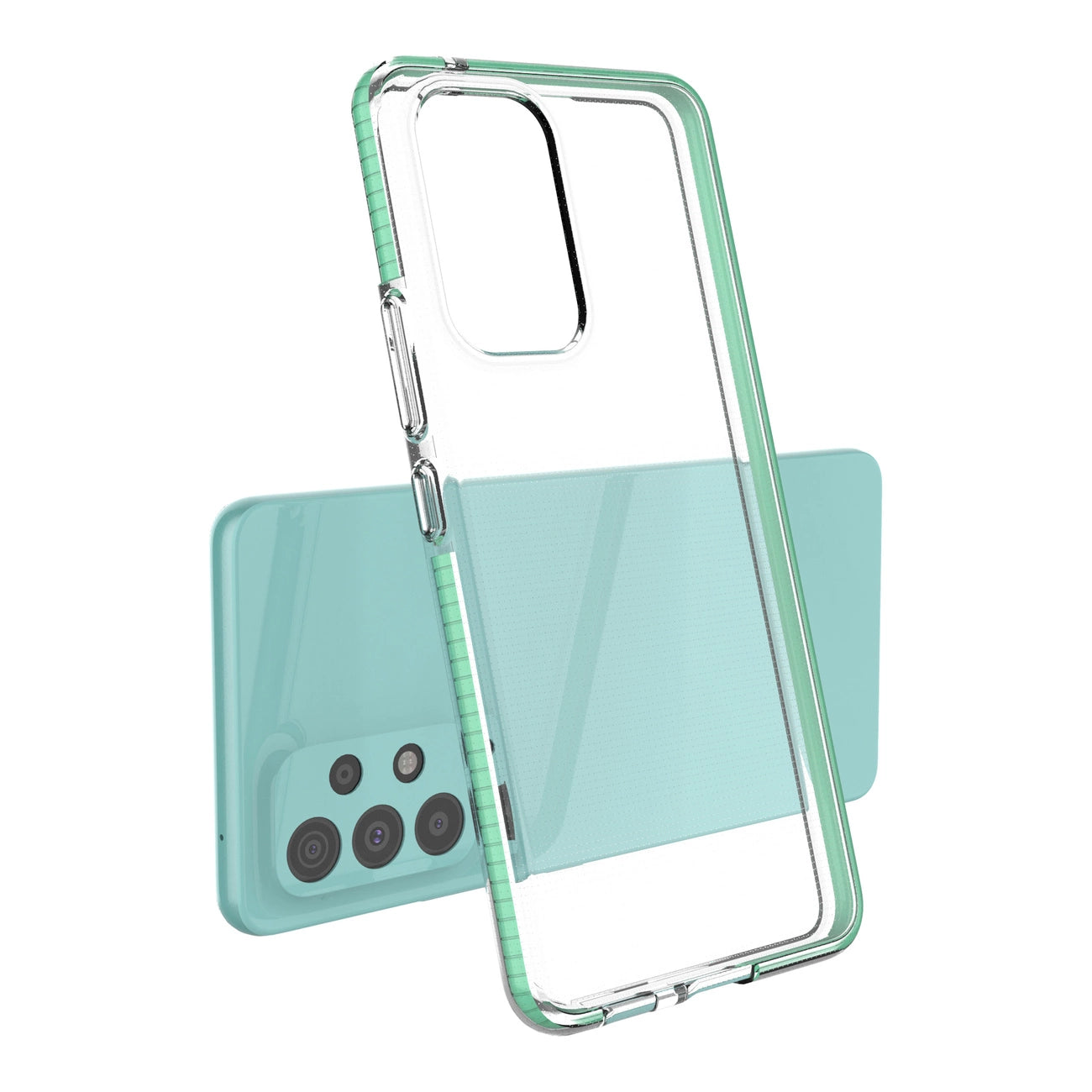 Spring Case cover gel cover with a colored frame for the Samsung Galaxy A73 dark blue_2