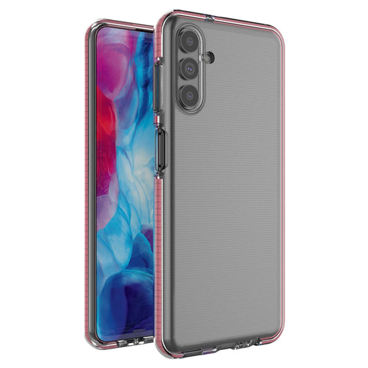 Spring Case Cover Gel Cover with Color Frame for Samsung Galaxy A13 5G Light Pink_0