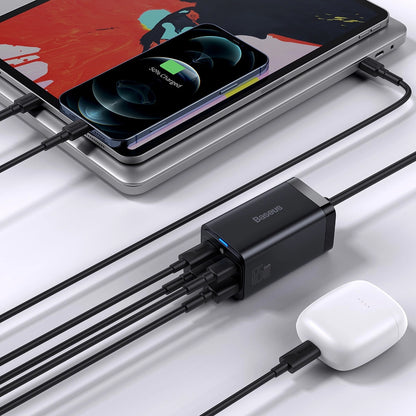 Baseus GaN3 Pro fast charger GaN 2 x USB Type C / 2 x USB 65W PD, QC4.0+, AFC, PPS + cable USB Type C - USB Type C 1m black (CCGP040101)_23