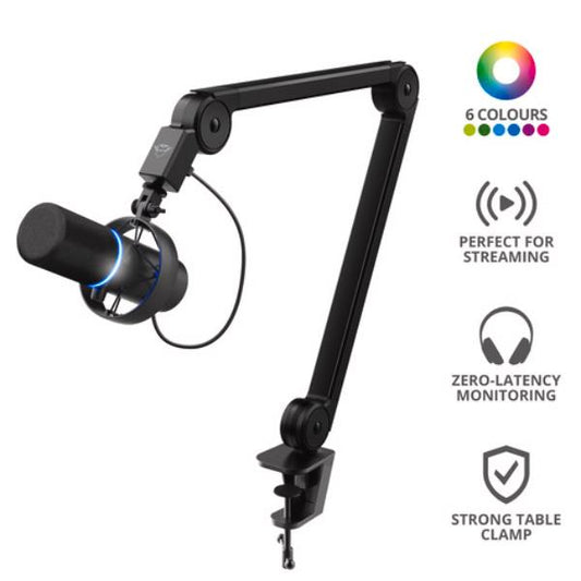GXT 255+ ONYX MICROFONO PROFESSIONALE CON BRACCIO VIDEOCHIAMATE/STREAMING_0