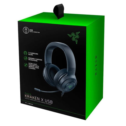 Headset Razer Kraken V3 X 7.1 Gaming USB Preto