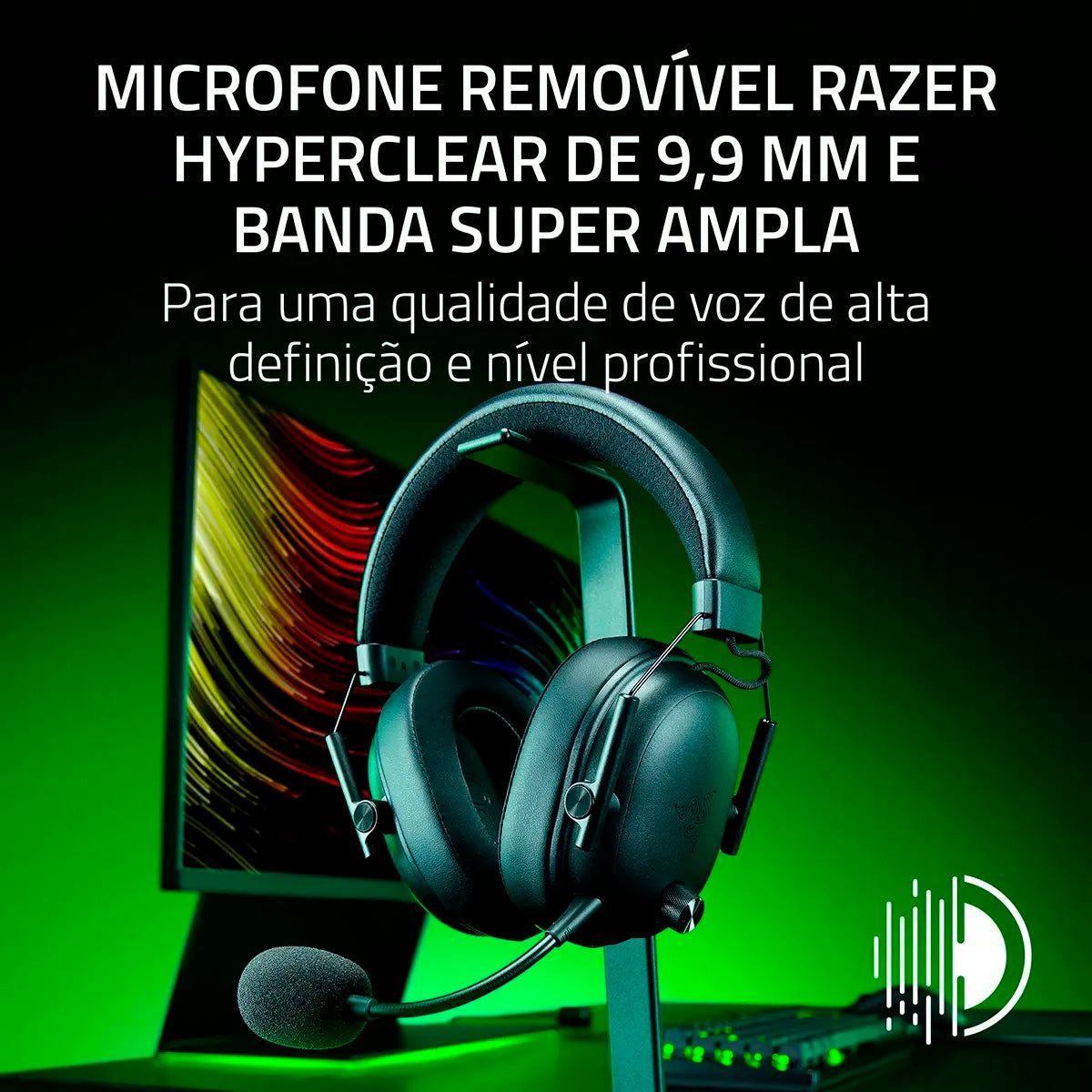 Headset Gaming Razer BlackShark V3 Wireless Bluetooth Preto