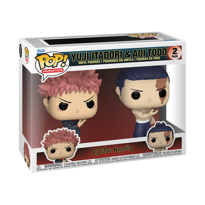 Figura Funko Pop! 2-Pack Animation Vinyl: Jujutsu Kaisen - Yuji Itadori & Aoi Todo