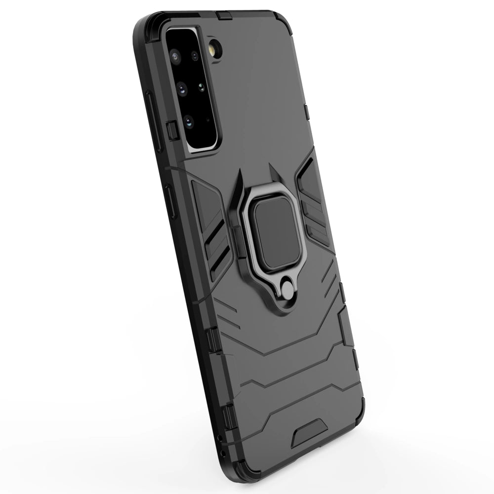 Ring Armor tough hybrid case cover + magnetic holder for Samsung Galaxy S22 + (S22 Plus) black_4