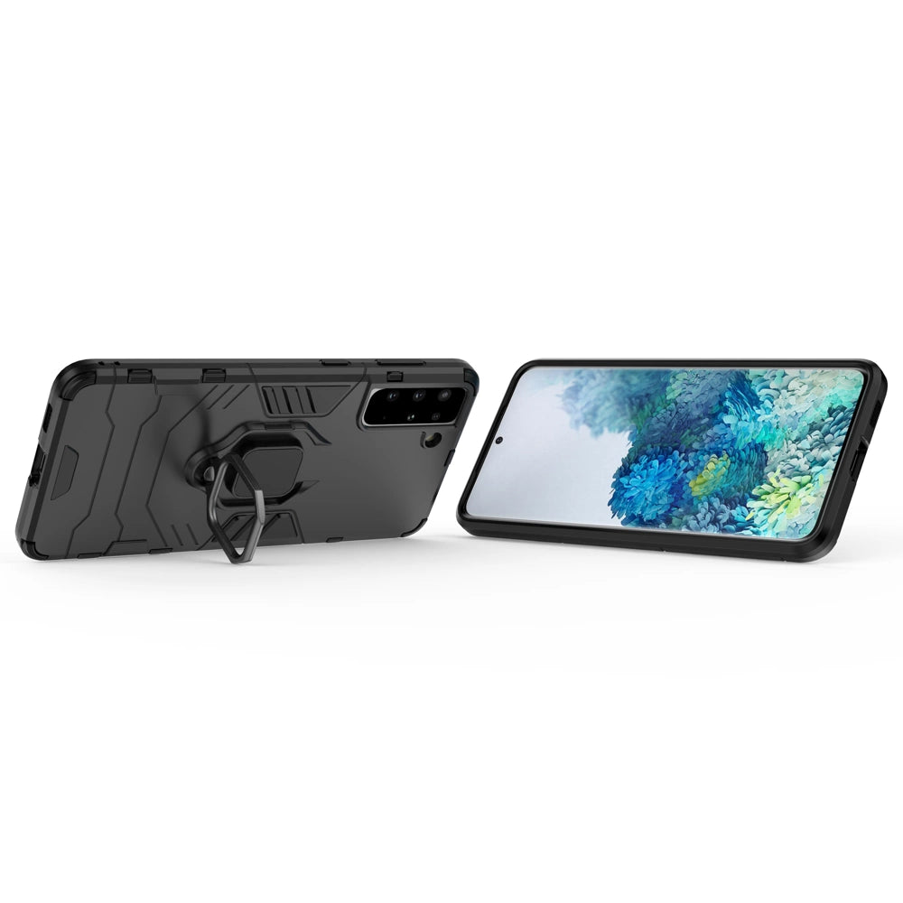 Ring Armor tough hybrid case cover + magnetic holder for Samsung Galaxy S22 + (S22 Plus) black_6