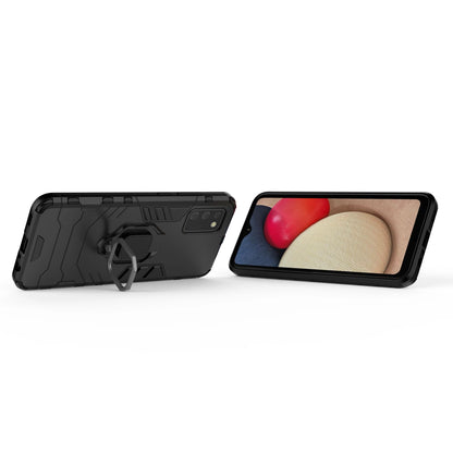Ring Armor tough hybrid case cover + magnetic holder for Samsung Galaxy A03s (166.5) black_5