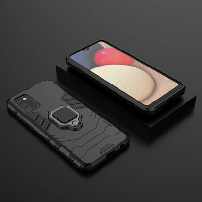 Ring Armor tough hybrid case cover + magnetic holder for Samsung Galaxy A03s (166.5) black_7