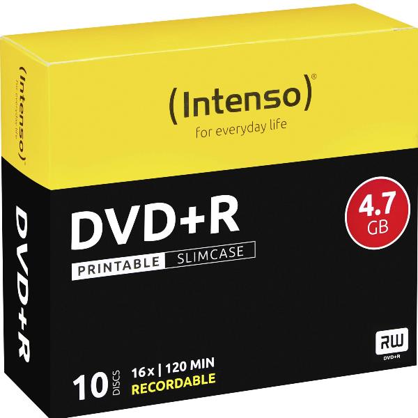 DVD+R 4.7 GB - 16X - PRINTABLE - SLIM CASE 10PZ._0