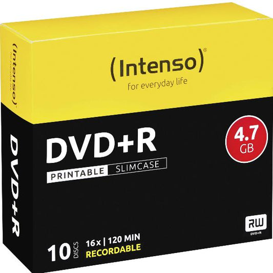 DVD+R 4.7 GB - 16X - PRINTABLE - SLIM CASE 10PZ._0