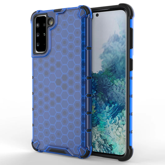 Honeycomb case armored cover with a gel frame for Samsung Galaxy S22 + (S22 Plus) blue_0