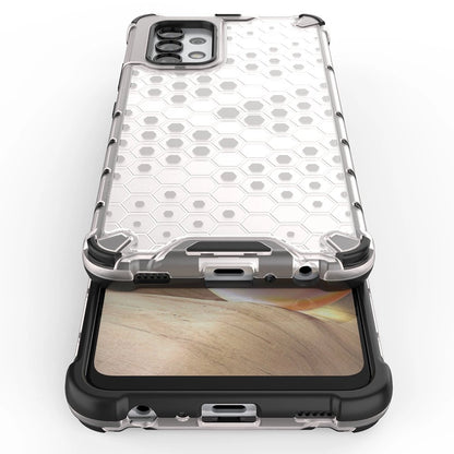 Honeycomb case armored cover with a gel frame for Samsung Galaxy A03s (166.5) black_11