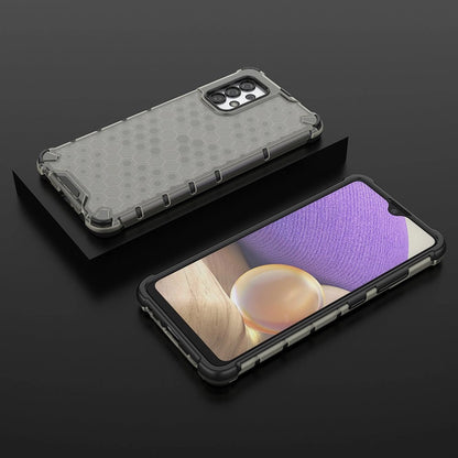 Honeycomb case armored cover with a gel frame for Samsung Galaxy A03s (166.5) black_2