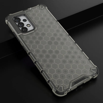 Honeycomb case armored cover with a gel frame for Samsung Galaxy A03s (166.5) black_3