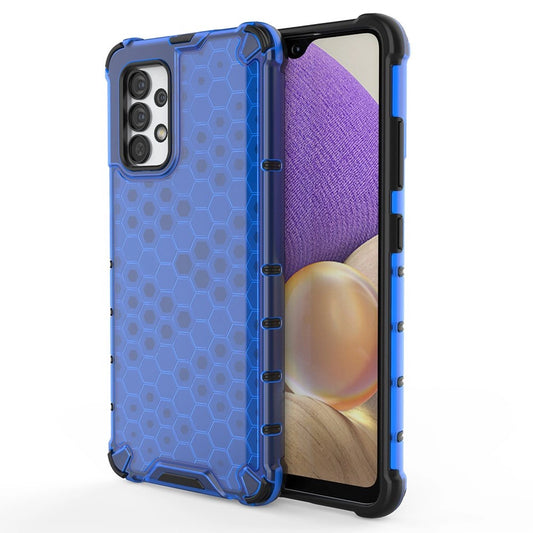 Honeycomb case armored cover with a gel frame for Samsung Galaxy A03s (166.5) blue_0