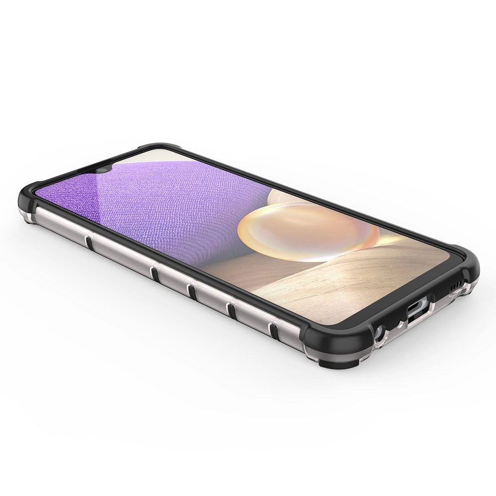 Honeycomb case armored cover with a gel frame for Samsung Galaxy A03s (166.5) blue_13