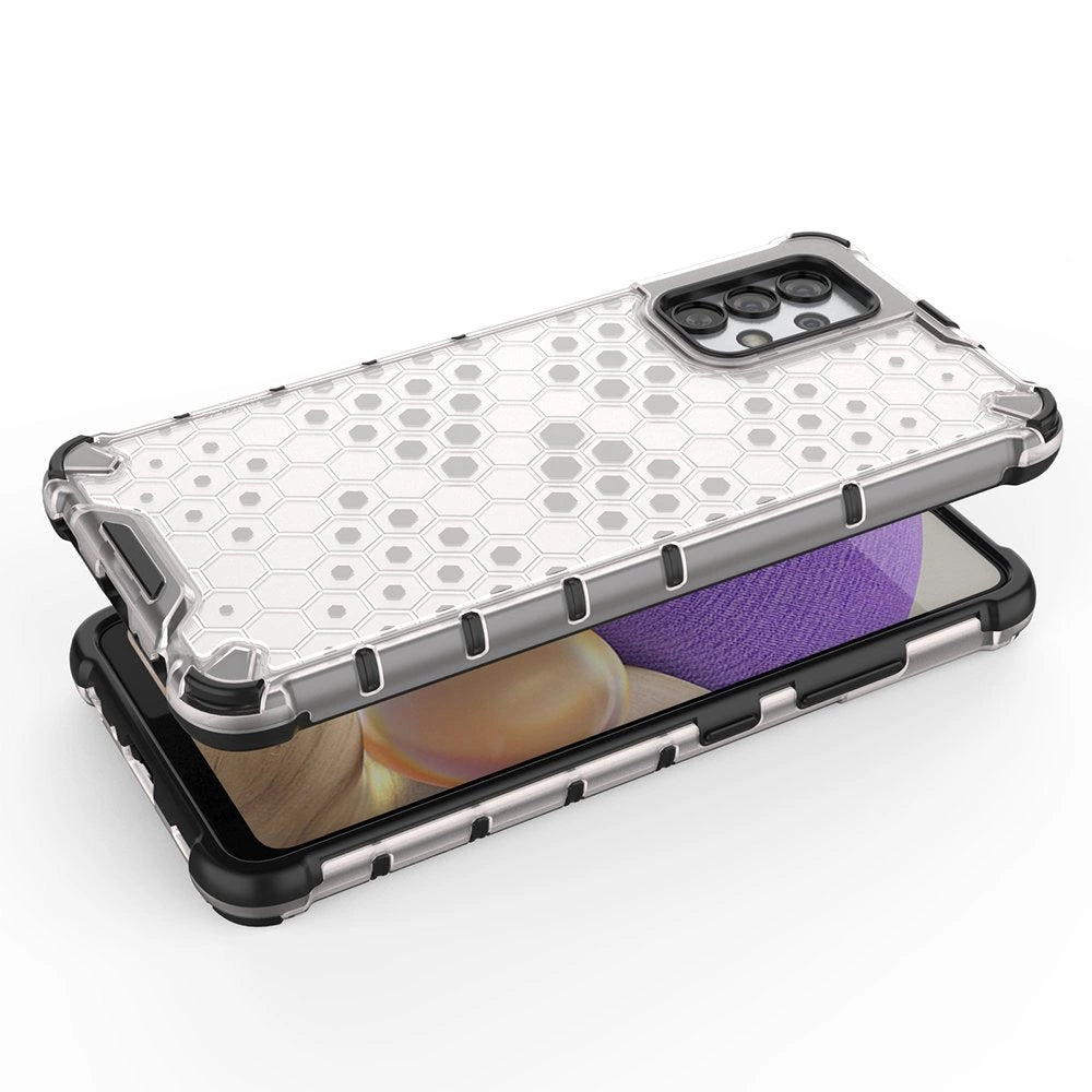 Honeycomb case armored cover with a gel frame for Samsung Galaxy A03s (166.5) blue_5
