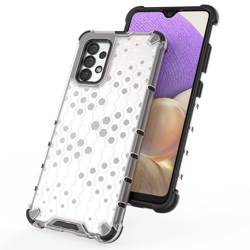 Honeycomb case armored cover with a gel frame for Samsung Galaxy A03s (166.5) blue_9