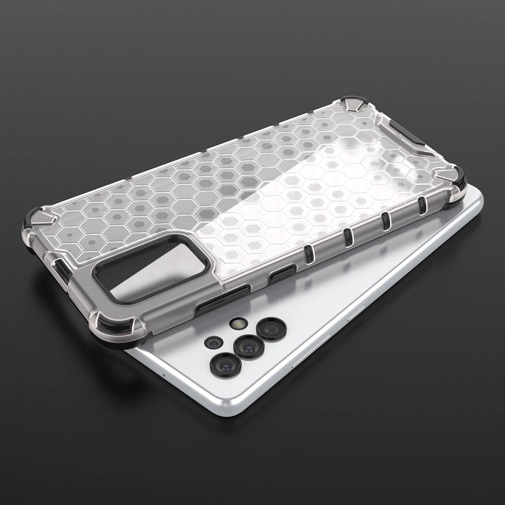 Honeycomb case armored cover with a gel frame for Samsung Galaxy A03s (166.5) blue_10