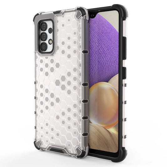 Honeycomb case armored cover with a gel frame for Samsung Galaxy A13 5G transparent_0