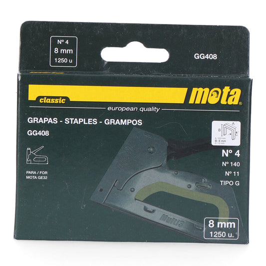 Agrafos nÂº 4 de 8mm 1000 unid. espessura 1,2mm gg408 mota_0