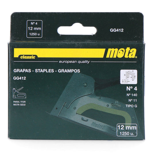Agrafos nÂº 4 de 12mm 1000 unid. espessura 1,2mm gg412 mota_0
