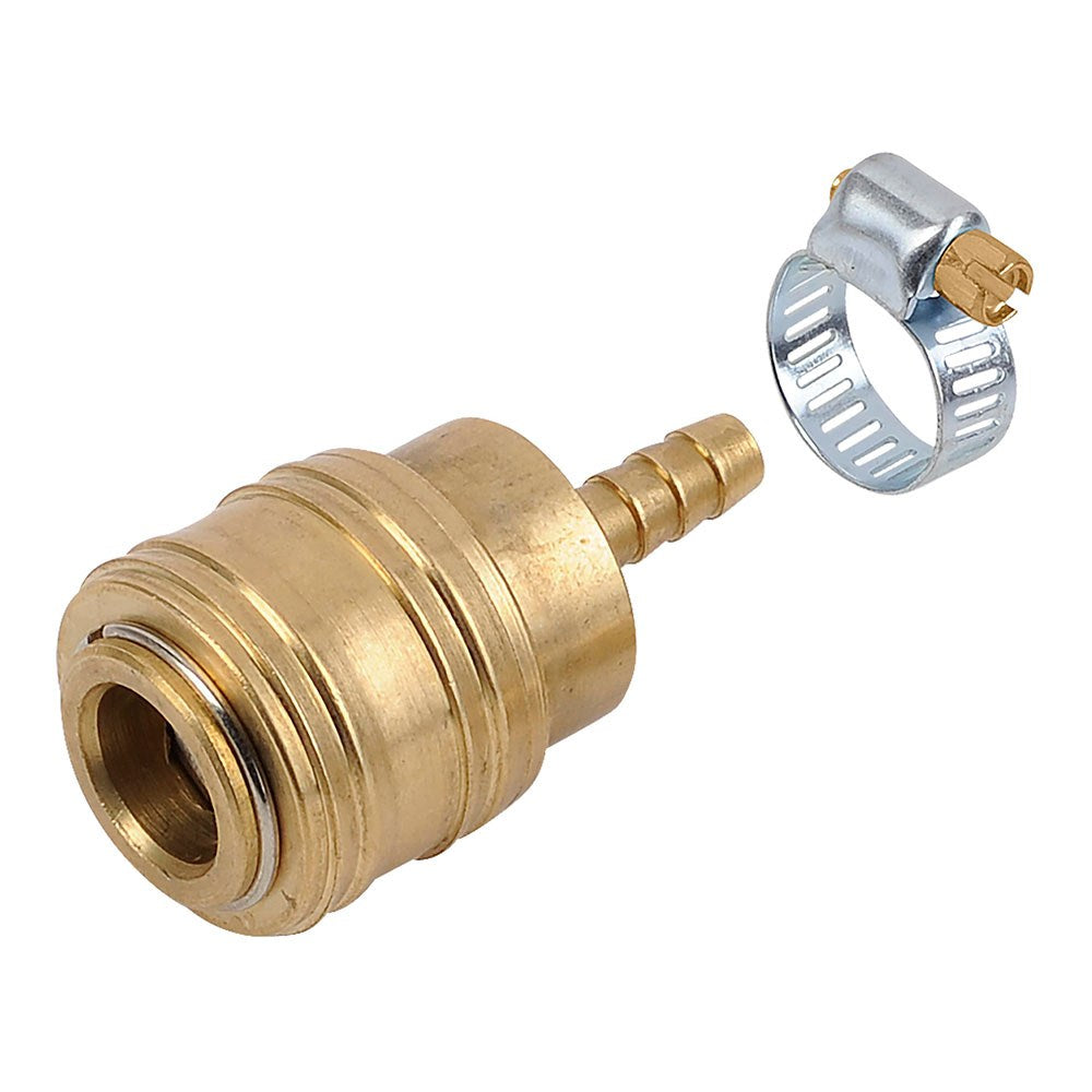 Conector latÃ£o fÃªmea universal com abraÃ§adeira para mangueira_0