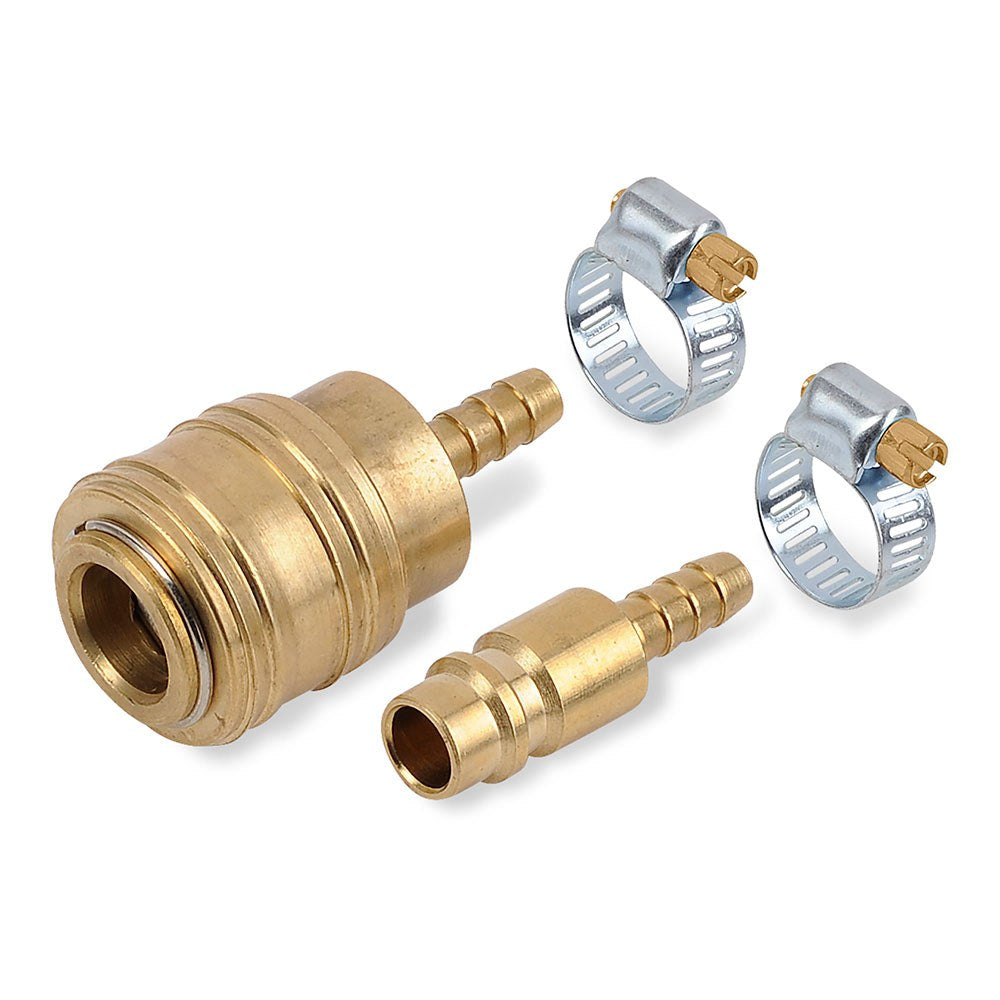 Conectores rÃ¡pidos de latÃ£o euro macho e fÃªmea para mangueira de ar comprimido com abraÃ§adeira, 2 un_0