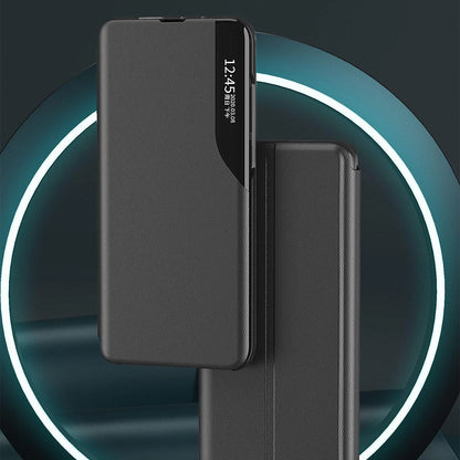 Eco Leather View Case elegant case with a flap and stand function for Samsung Galaxy A73 blue_6