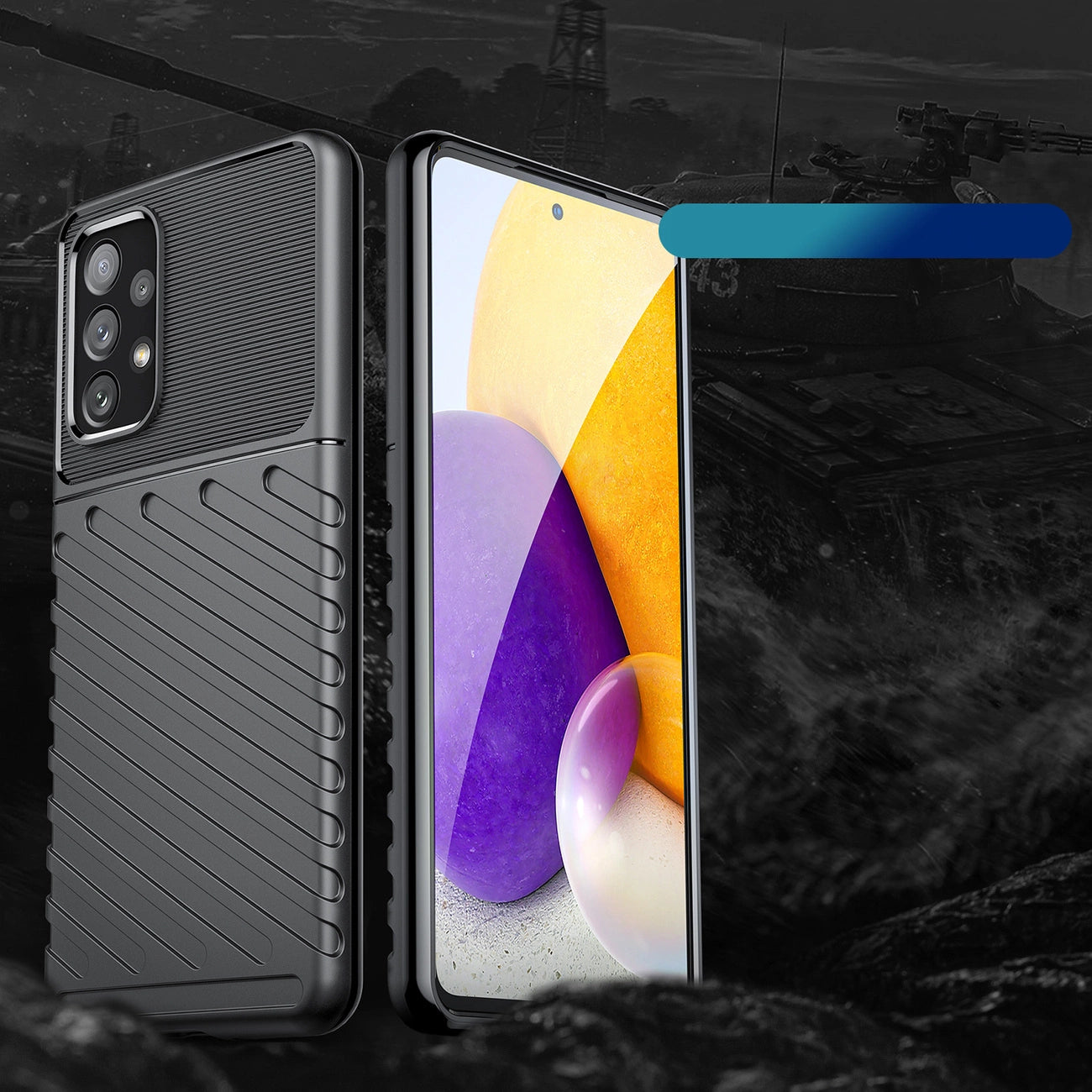 Thunder Case flexible armored cover for Samsung Galaxy A73 black_1