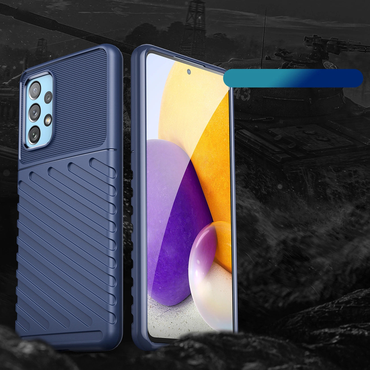 Thunder Case flexible armored cover for Samsung Galaxy A73 blue_1