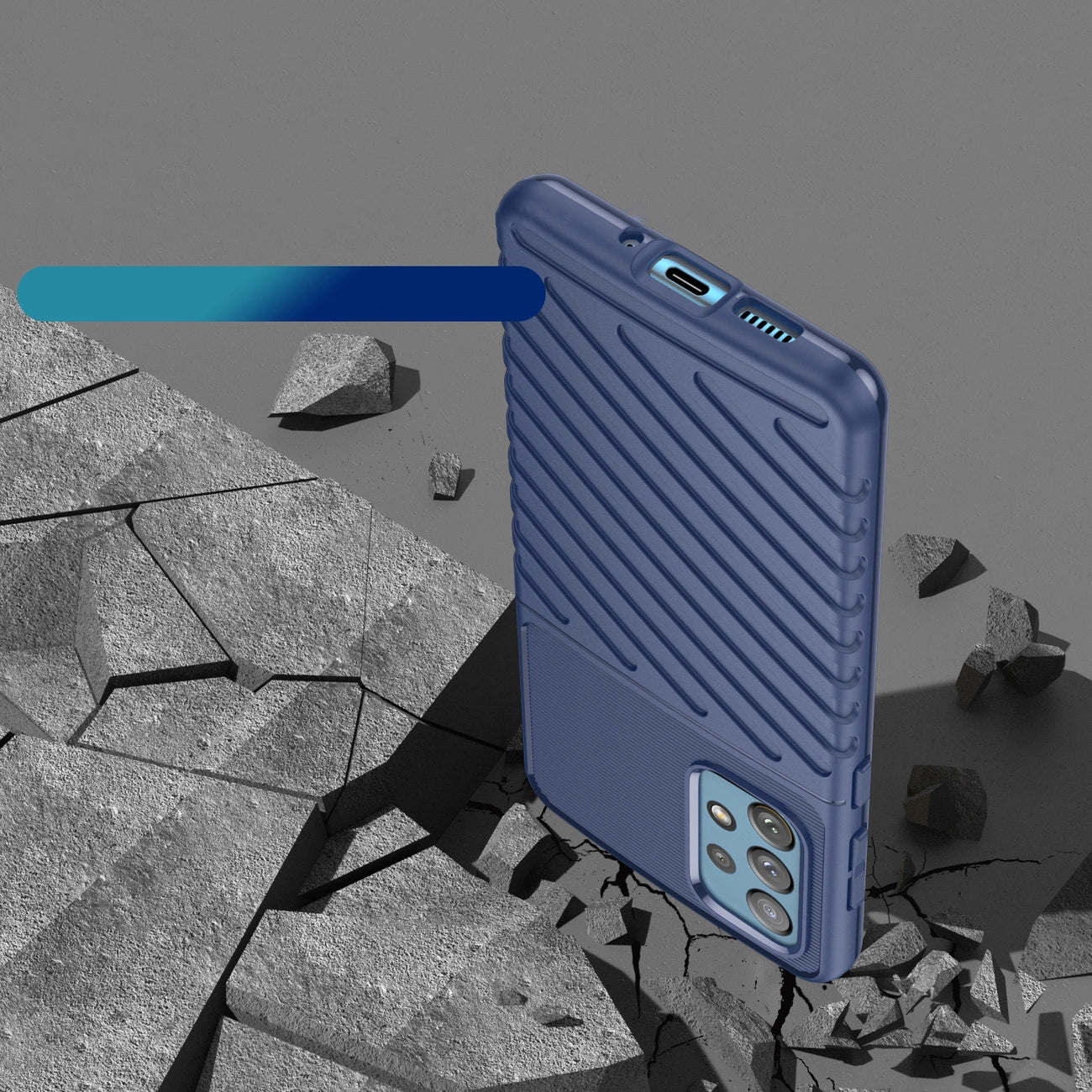 Thunder Case flexible armored cover for Samsung Galaxy A73 blue_6