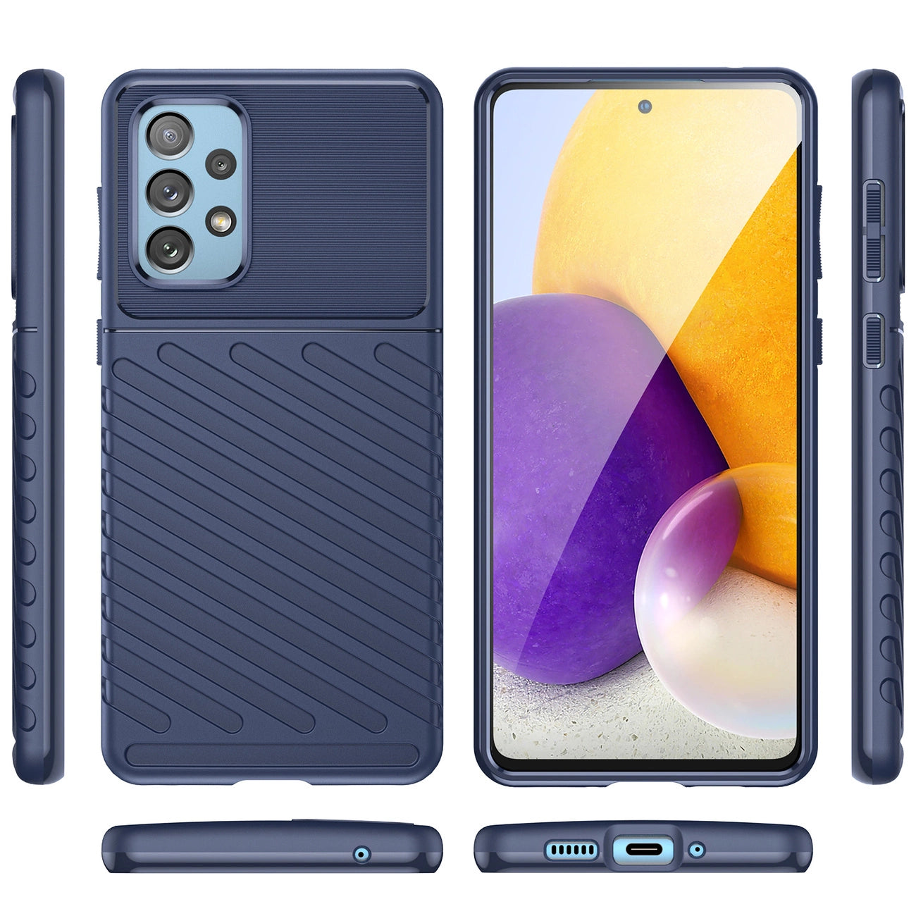 Thunder Case flexible armored cover for Samsung Galaxy A73 blue_7