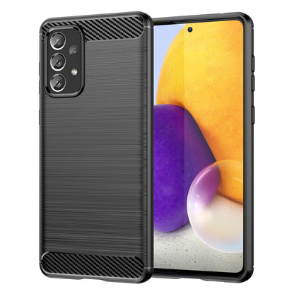 Carbon Case Flexible TPU cover for Samsung Galaxy A73 black_0