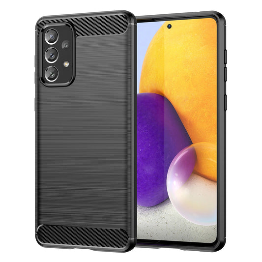 Carbon Case Flexible TPU cover for Samsung Galaxy A73 black_0