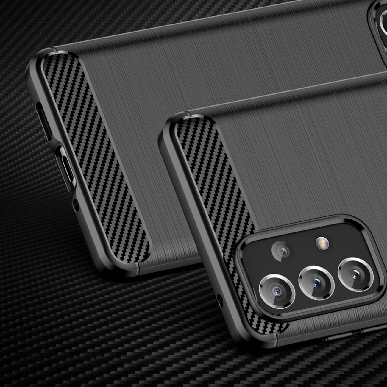 Carbon Case Flexible TPU cover for Samsung Galaxy A73 black_1