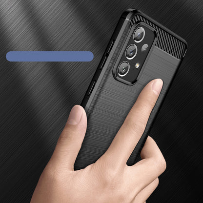Carbon Case Flexible TPU cover for Samsung Galaxy A73 black_2