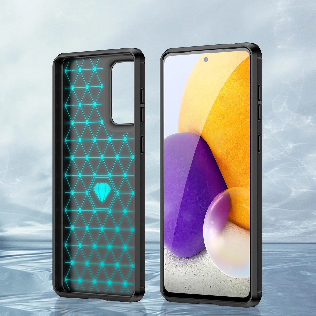 Carbon Case Flexible TPU cover for Samsung Galaxy A73 black_3