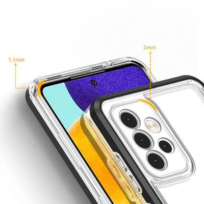 Clear 3in1 Case for Samsung Galaxy A73 Frame Cover Gel Black_3