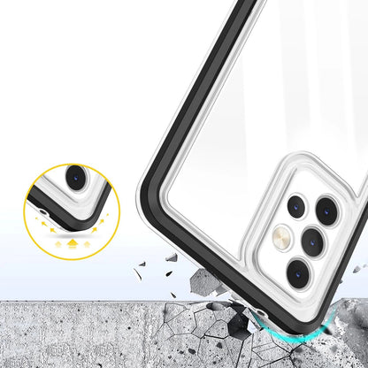 Clear 3in1 Case for Samsung Galaxy A73 Frame Cover Gel Black_5