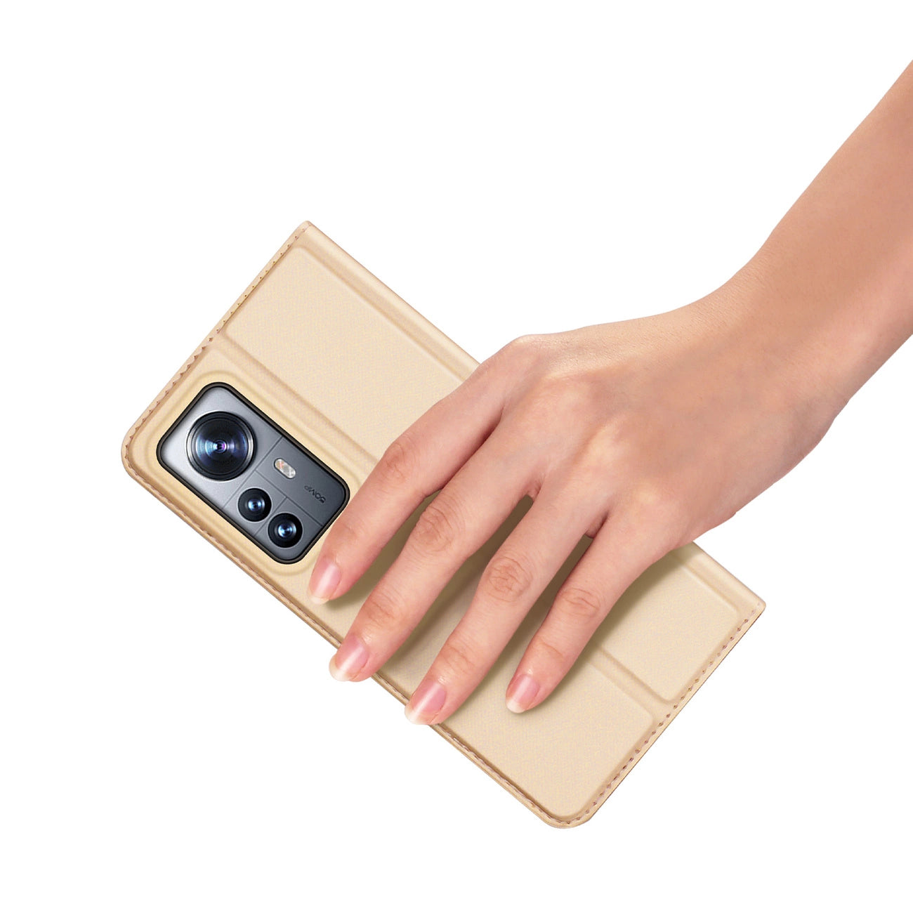 Dux Ducis Skin Pro Holster Cover Flip Cover for Xiaomi 12 Pro gold_7