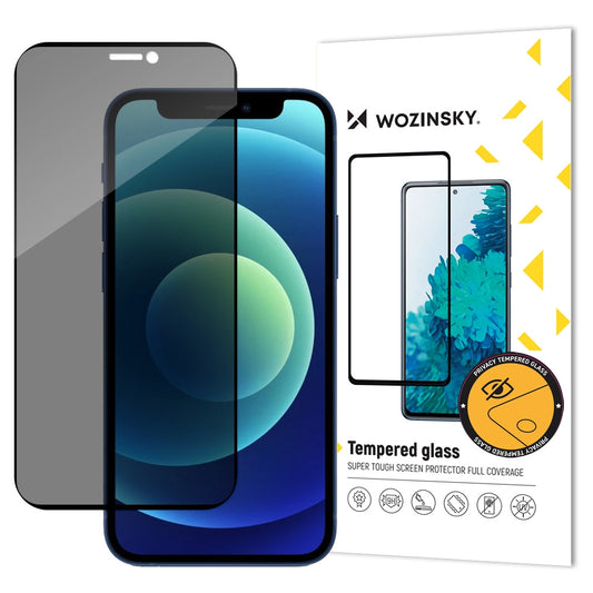 Wozinsky Privacy Glass Tempered Glass for iPhone 12 Pro / iPhone 12 with Anti Spy Privatizing Filter_0