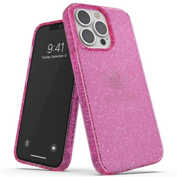 Adidas OR Protective iPhone 13 Pro / 13 6,1" Clear Case Glitter różowy/pink 47121_0