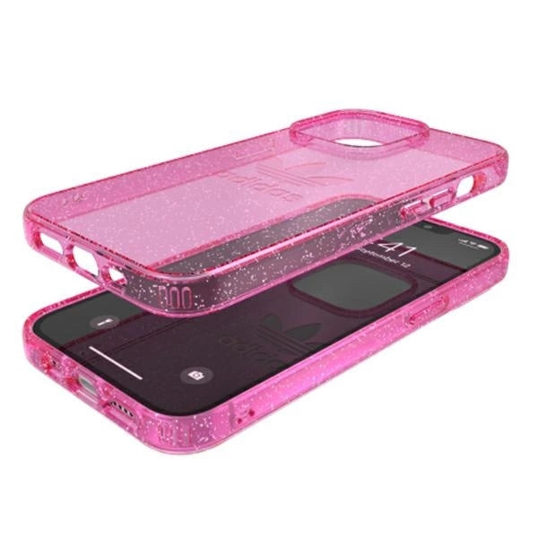 Adidas OR Protective iPhone 13 Pro / 13 6,1" Clear Case Glitter różowy/pink 47121_5
