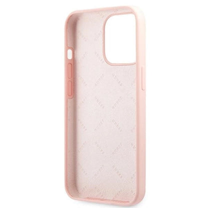 Guess GUHCP13LLS4GWPI iPhone 13 Pro / 13 6.1" pink/pink hard case Silicone 4G Logo_6
