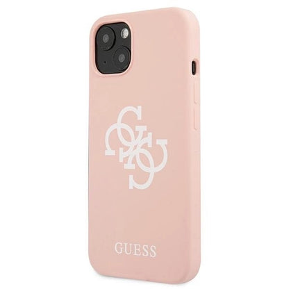 Guess GUHCP13SLS4GWPI iPhone 13 mini 5.4" pink/pink hard case Silicone 4G Logo_1