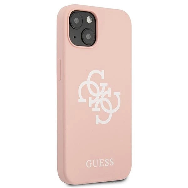 Guess GUHCP13SLS4GWPI iPhone 13 mini 5.4" pink/pink hard case Silicone 4G Logo_3