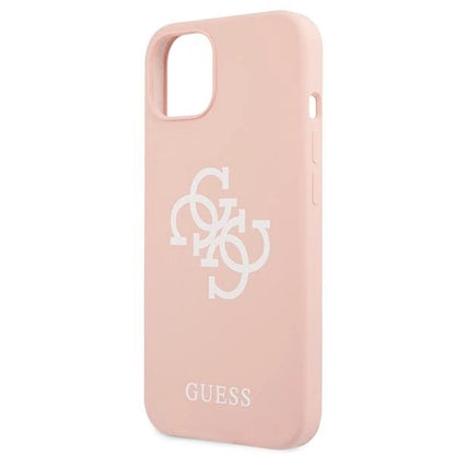 Guess GUHCP13SLS4GWPI iPhone 13 mini 5.4" pink/pink hard case Silicone 4G Logo_5